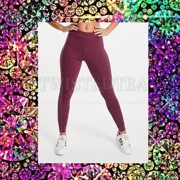 NWT new with tags adidas original 3 stripe women leggings tights size XL M - Picture 4 of 7